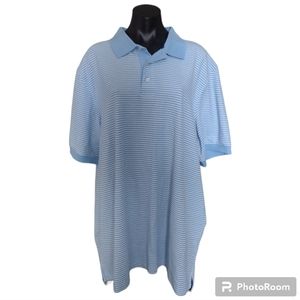 Golf Croft & Barrow Polo Light Blue & White Striped XXL